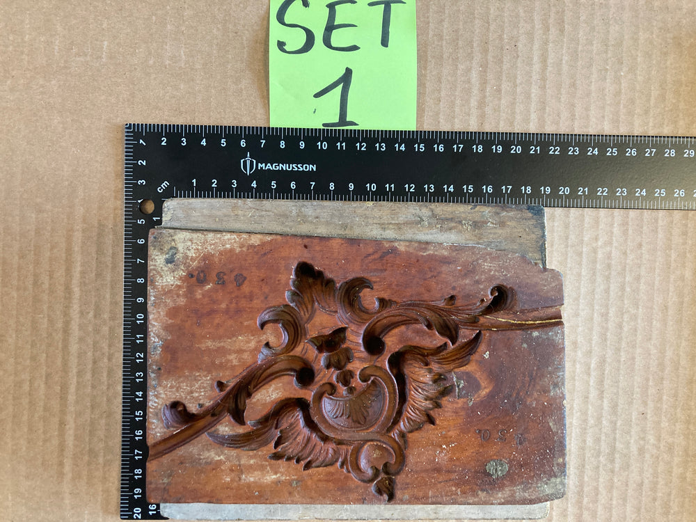 Set of 5 19th Century Antique Carved Picture Framing Moulds - For Compo Frames