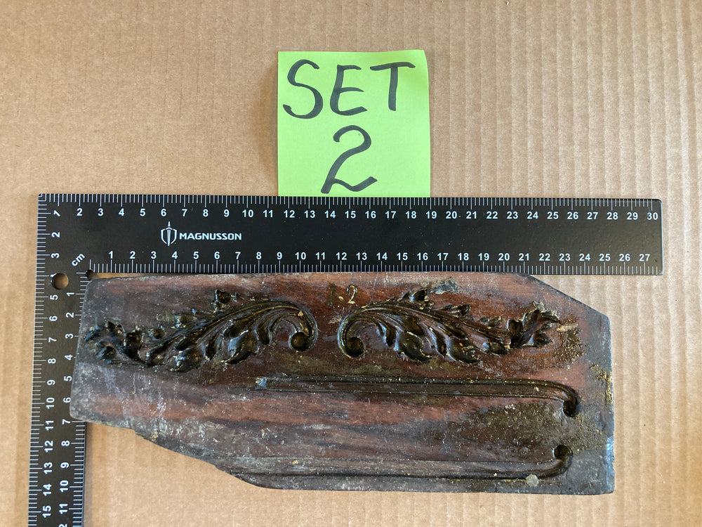 Set of 5 19th Century Antique Carved Picture Framing Moulds - For Compo Frames