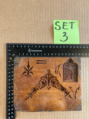 Set of 5 19th Century Antique Carved Picture Framing Moulds - For Compo Frames