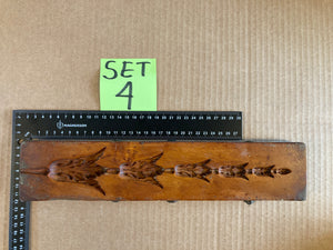 Set of 5 19th Century Antique Carved Picture Framing Moulds - For Compo Frames
