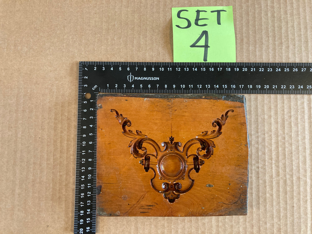 Set of 5 19th Century Antique Carved Picture Framing Moulds - For Compo Frames