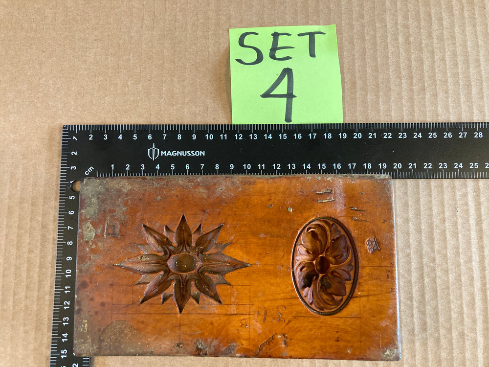 Set of 5 19th Century Antique Carved Picture Framing Moulds - For Compo Frames