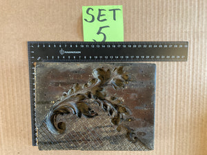 Set of 5 19th Century Antique Carved Picture Framing Moulds - For Compo Frames