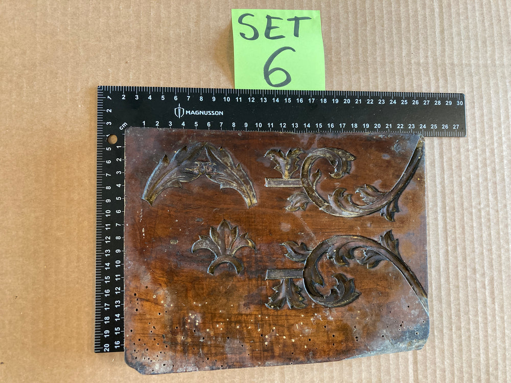 Set of 5 19th Century Antique Carved Picture Framing Moulds - For Compo Frames