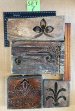 Set of 5 19th Century Antique Carved Picture Framing Moulds - For Compo Frames