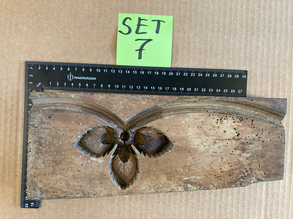 Set of 5 19th Century Antique Carved Picture Framing Moulds - For Compo Frames