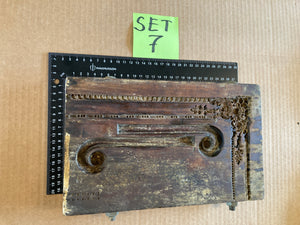 Set of 5 19th Century Antique Carved Picture Framing Moulds - For Compo Frames