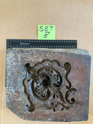 Set of 5 19th Century Antique Carved Picture Framing Moulds - For Compo Frames