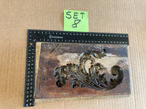 Set of 5 19th Century Antique Carved Picture Framing Moulds - For Compo Frames