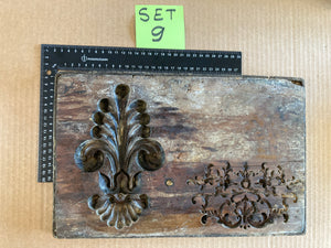 Set of 5 19th Century Antique Carved Picture Framing Moulds - For Compo Frames