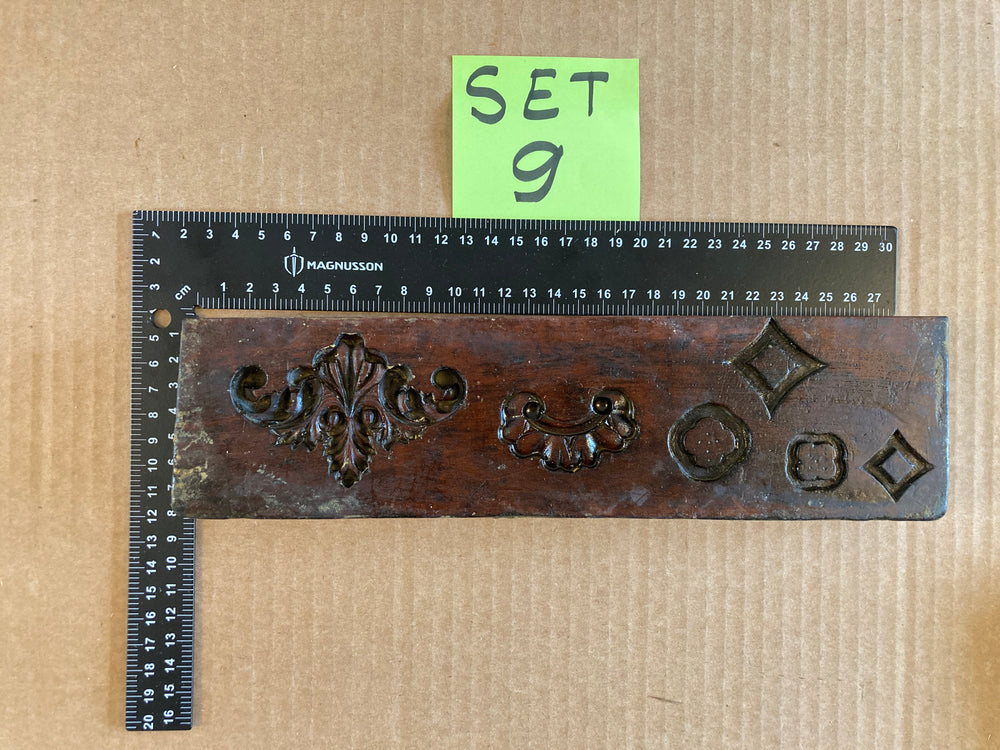 Set of 5 19th Century Antique Carved Picture Framing Moulds - For Compo Frames