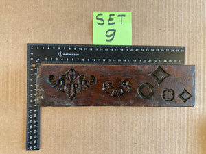 Set of 5 19th Century Antique Carved Picture Framing Moulds - For Compo Frames