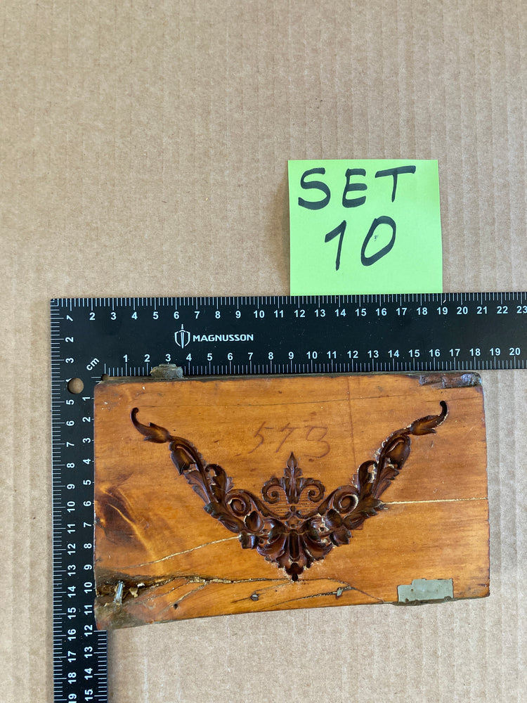 Set of 5 19th Century Antique Carved Picture Framing Moulds - For Compo Frames