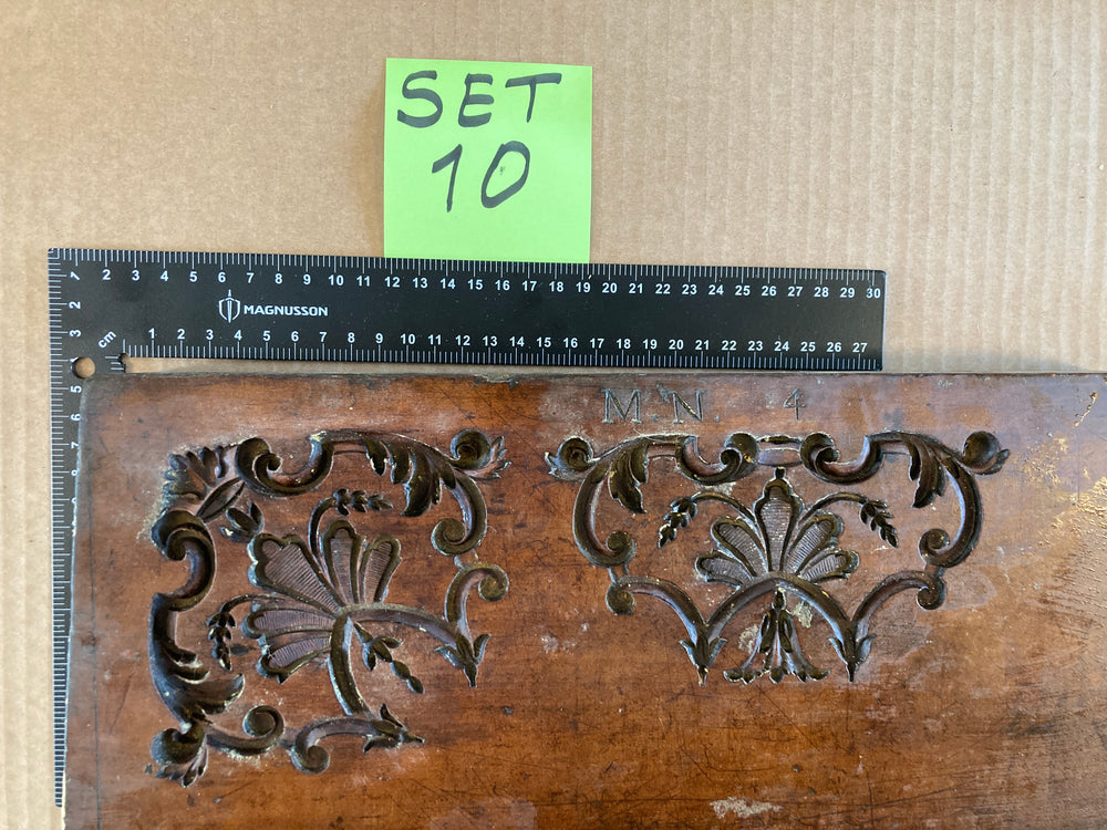 Set of 5 19th Century Antique Carved Picture Framing Moulds - For Compo Frames