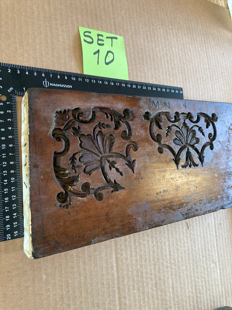 Set of 5 19th Century Antique Carved Picture Framing Moulds - For Compo Frames