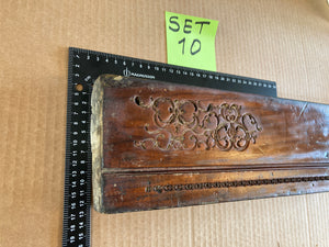 Set of 5 19th Century Antique Carved Picture Framing Moulds - For Compo Frames